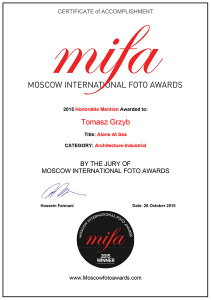 Wyróżnienie w konkursie Moscow International Foto Awards MIFA 2015